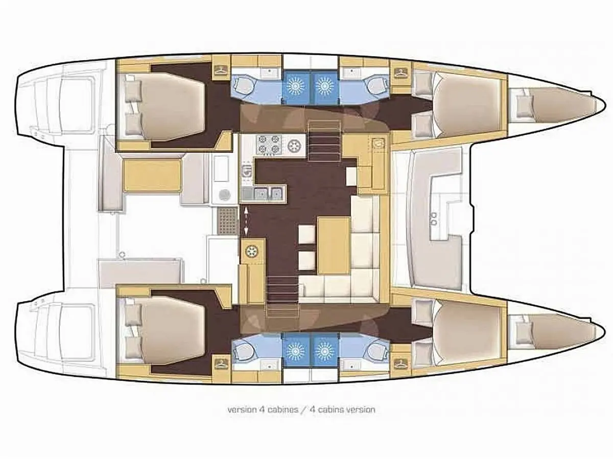 Lagoon 46/12  - AMALIA  - [Layout image]
